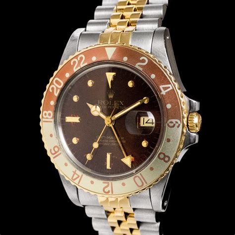 rolex 16753 root beer dial photo luminous|Rolex root beer model 16753.